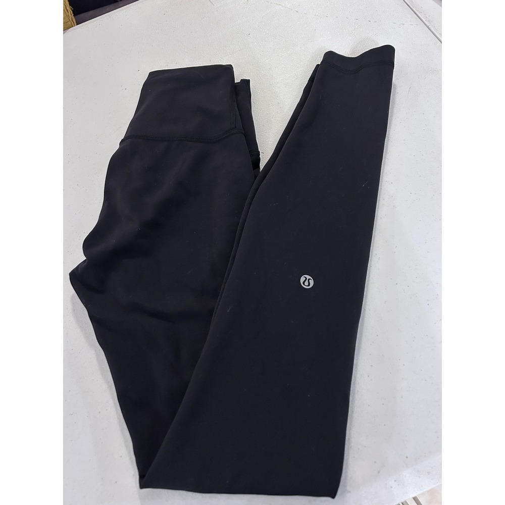 Lululemon Black High Rise Full Length Yoga Leggings Size 4 Workout Active - Picture 2 of 9